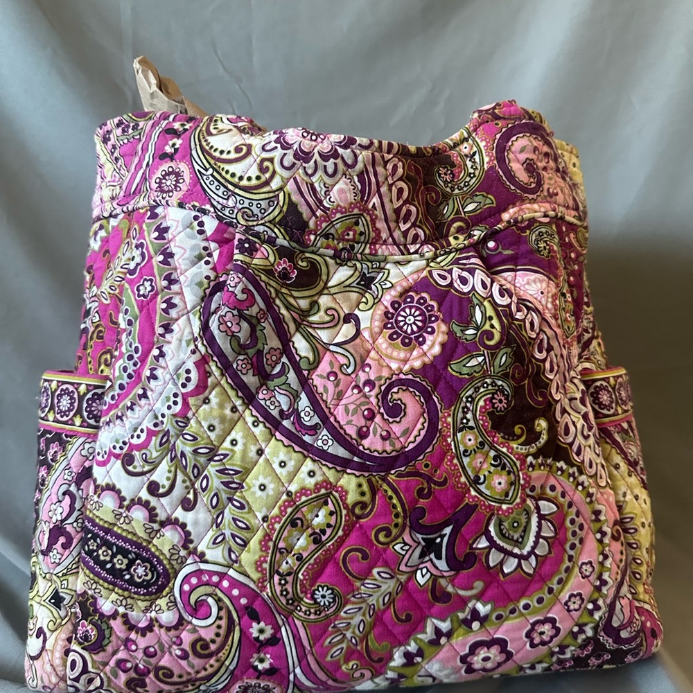 Vera Bradley Laura Shoulder Bag in the Very Berry Paisley pattern - Picture 3 of 10